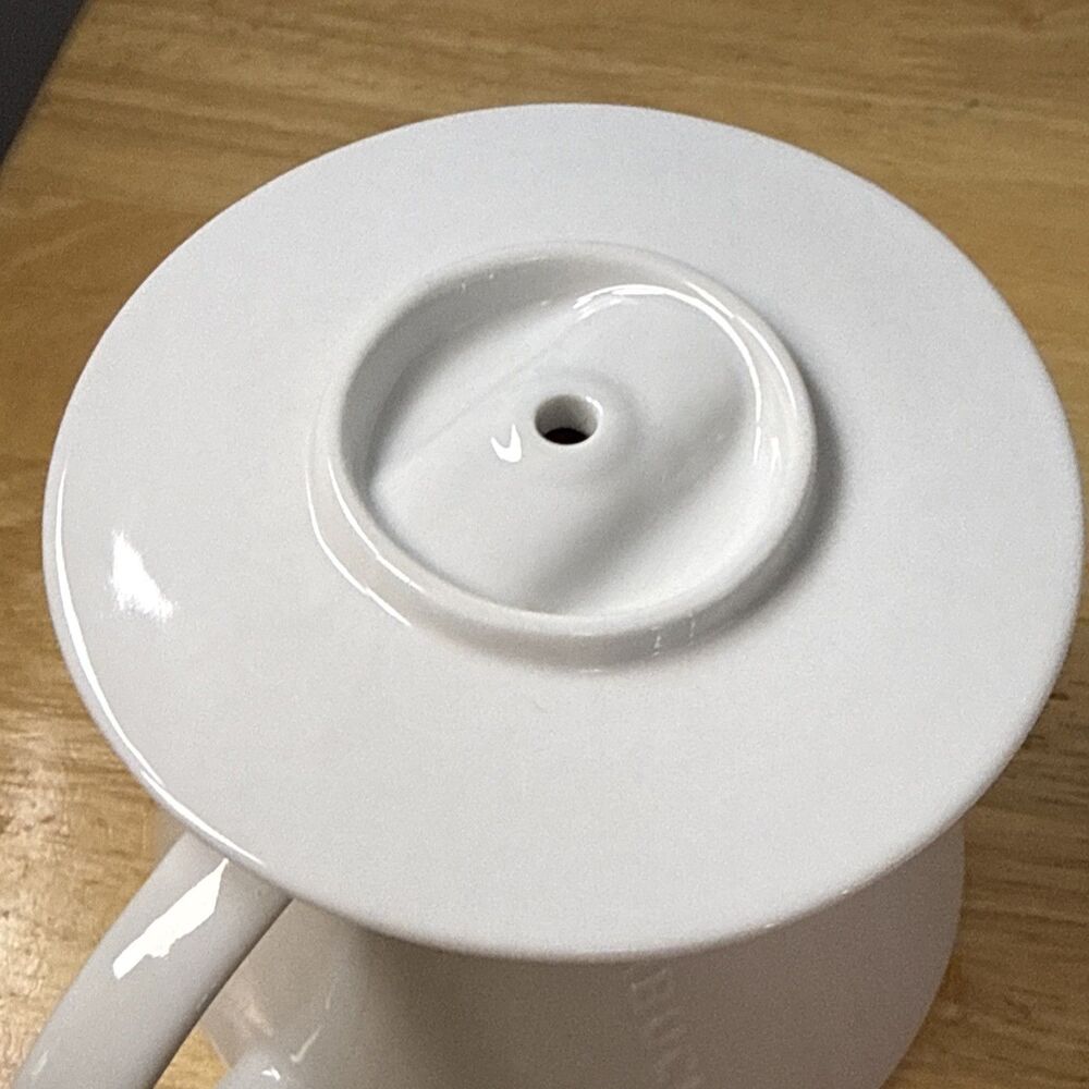 Starbucks White Ceramic Pour Over Coffee Maker Glossy Easy to Clean Single Cup - Picture 5 of 7